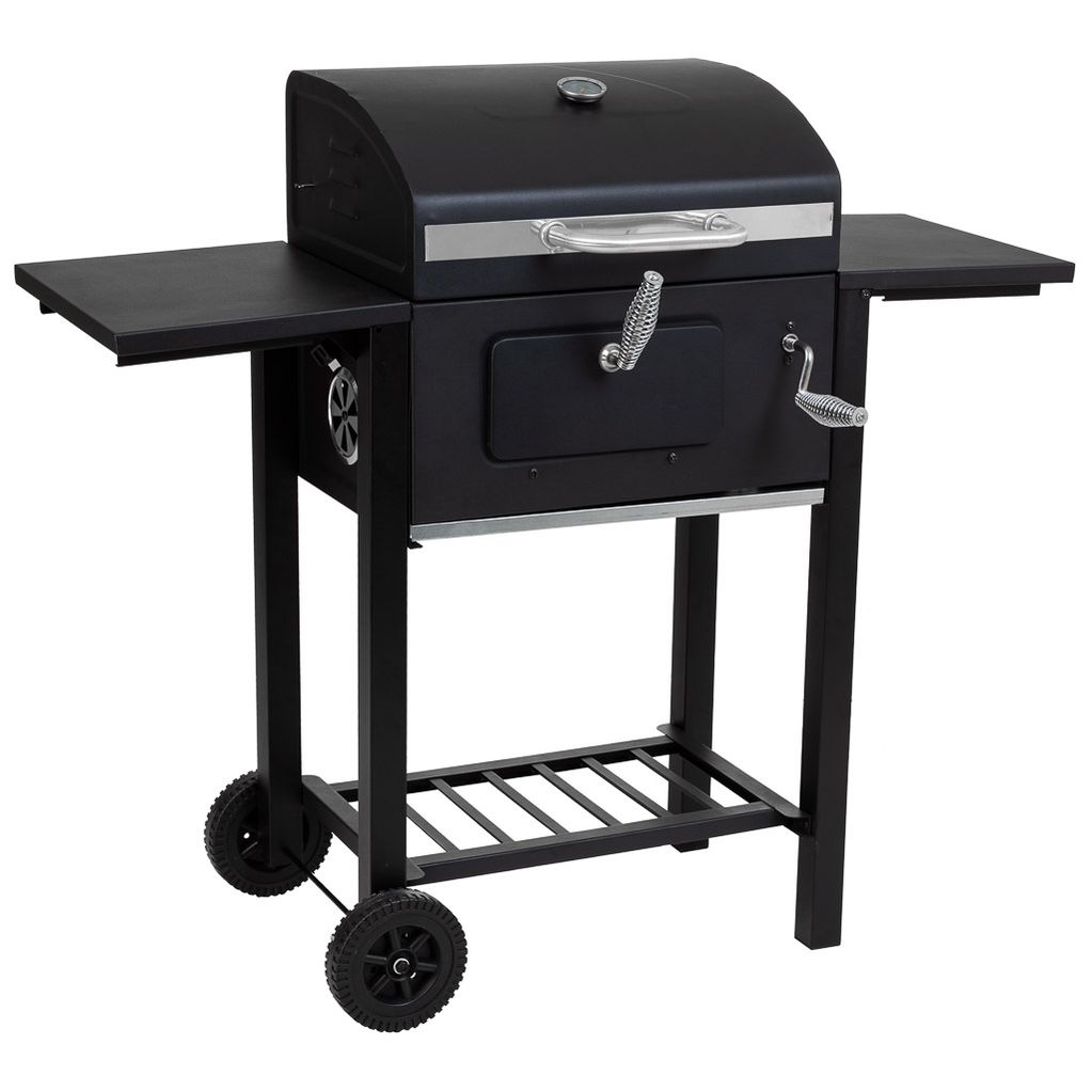 Czarny metalowy samochód z Barbacoa