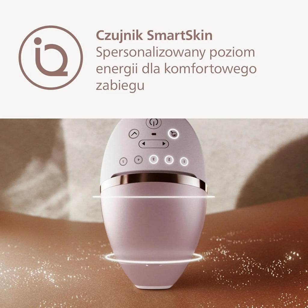 Philips Lumea Urządzenie IPL z serii 9000 — urządzenie do usuwania włosów, alternatywa dla laserowego usuwania włosów, technologia SenseIQ, 4 nasadki: do ciała, BRI957/00