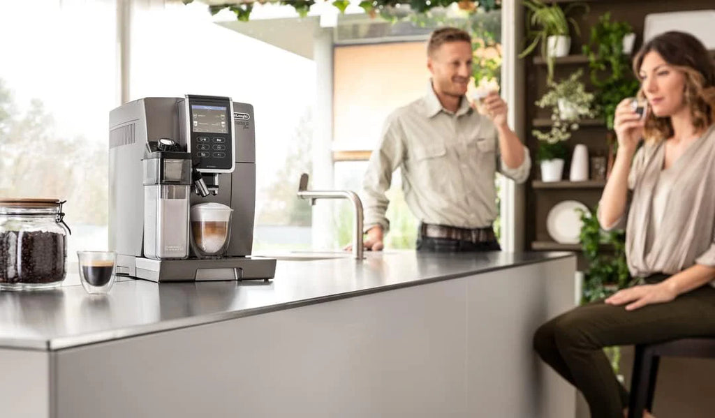 De’Longhi Dinamica ECAM 350.55.B Automatyczny Ekspres do Kawy, Tworzywo Sztuczne, 1450 W, 1,8 L, Czarny