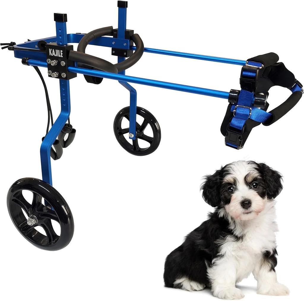 Regulowane 2 koła wózek dla psa,XXL-2 Rozmiar Dla Niepełnosprawnych Rehabilitacja tylnych łap psa, Fit Wysokość 55-70cm, Szerokość 24-32cm, Długość 35-45cm