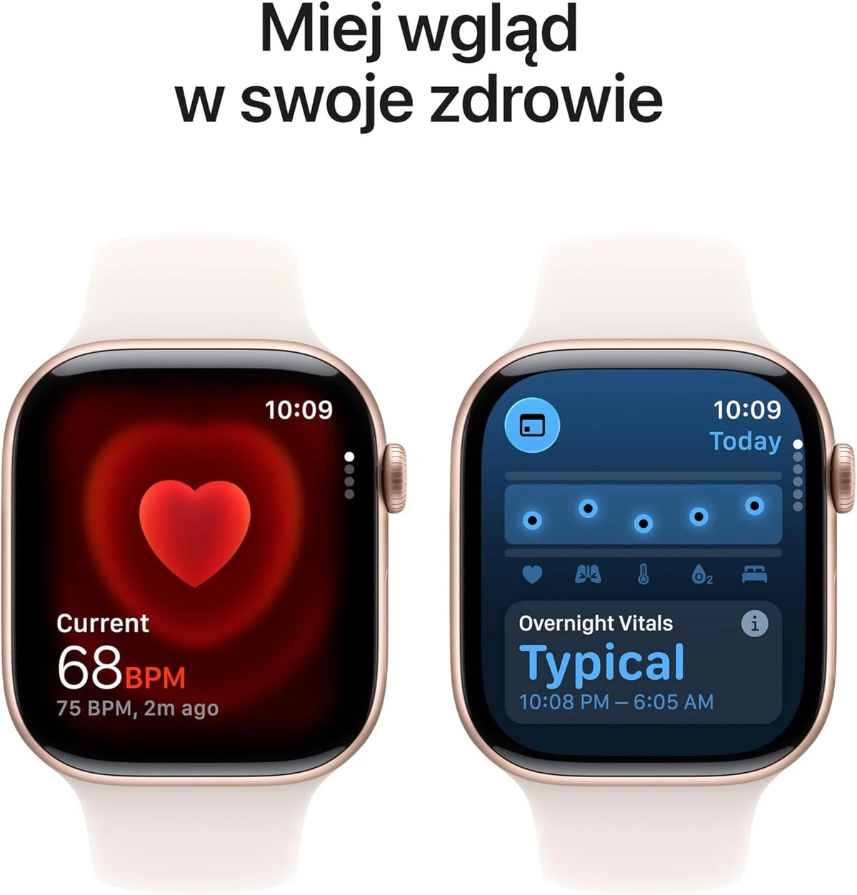 Apple Watch Series 11 GPS 42 mm Smartwatch, koperta z aluminium kolor Niedościgniona czerń, Pasek sportowy kolor czarny - S/M. Wynik snu, monitor fitness, monitorowanie stanu zdrowia