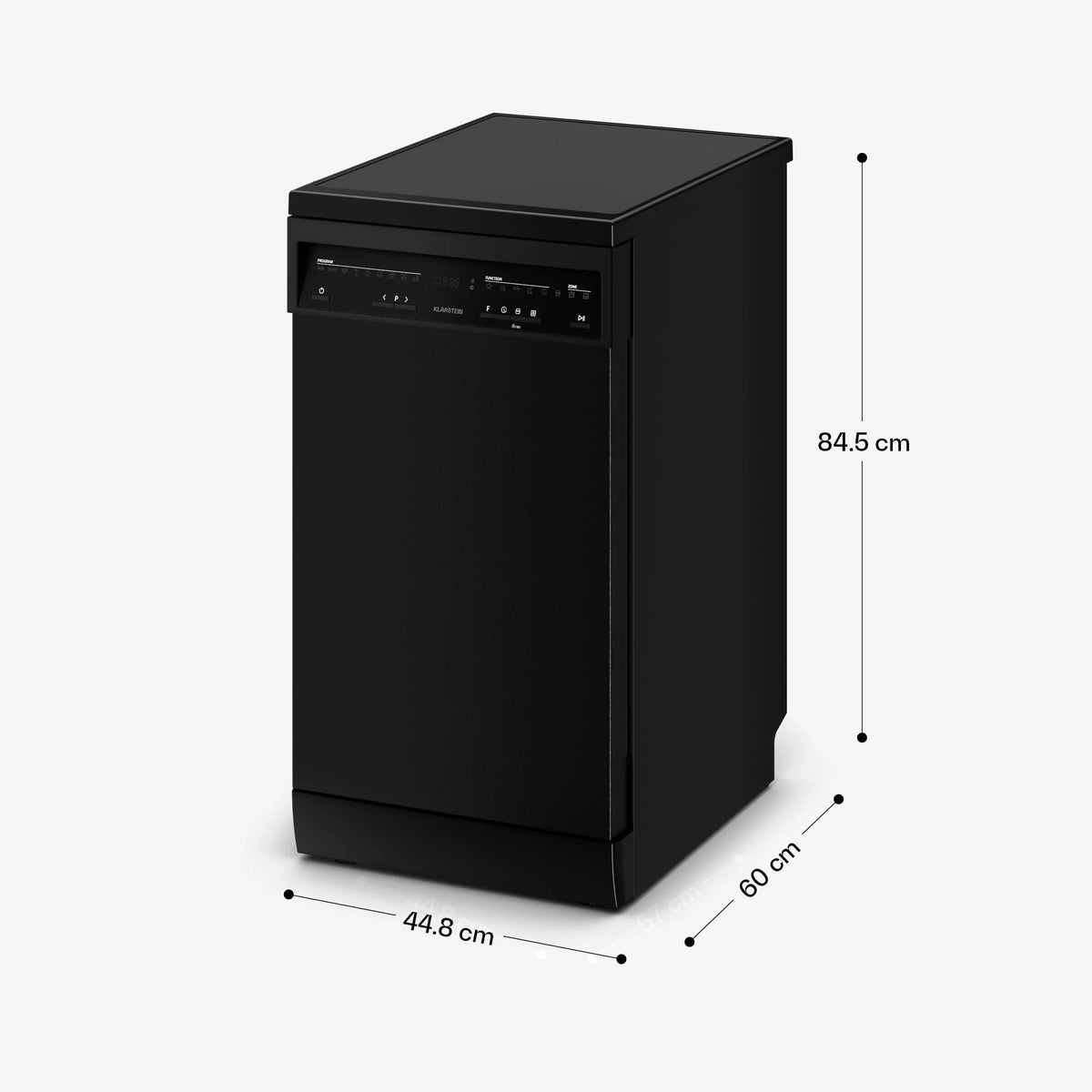 Klarstein Velaire zmywarka do naczyń, 45 cm, wolnostojąca, 10 miejsc, 9 programów, 42 dB, klasa energetyczna B, AquaStop, zabezpieczenie przed dziećmi, zmywarka do naczyń