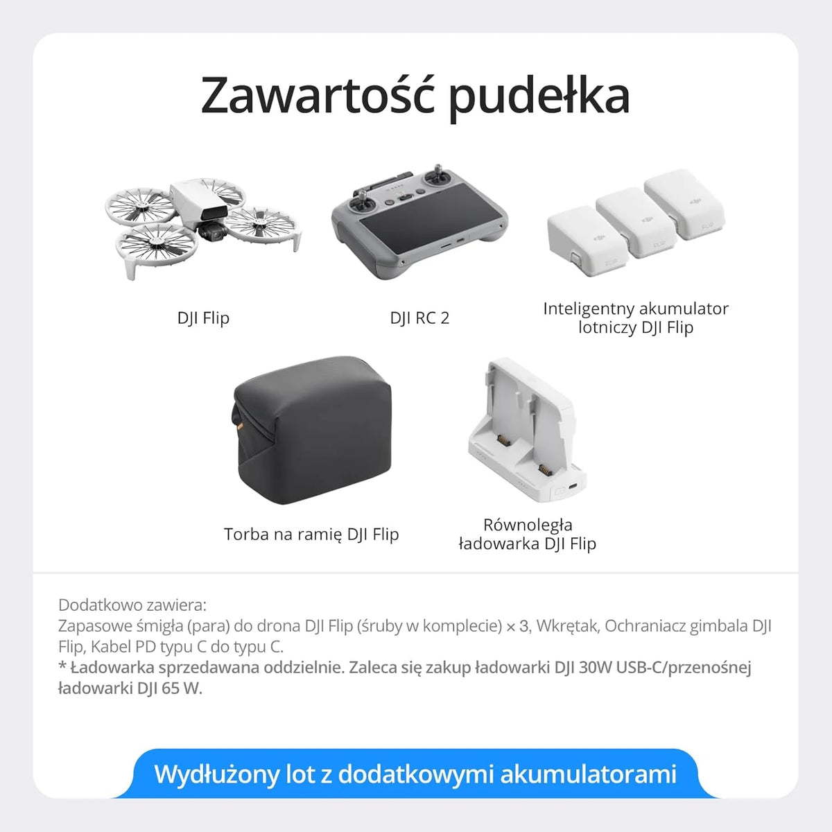 DJI Flip z kontrolerem RC 2 z wyświetlaczem, dron Follow Me z kamerą 4K UHD dla dorosłych, masa poniżej 249 g, 3-osiowy gimbal, transmisja wideo 13 km, start z dłoni i 31 min lotu