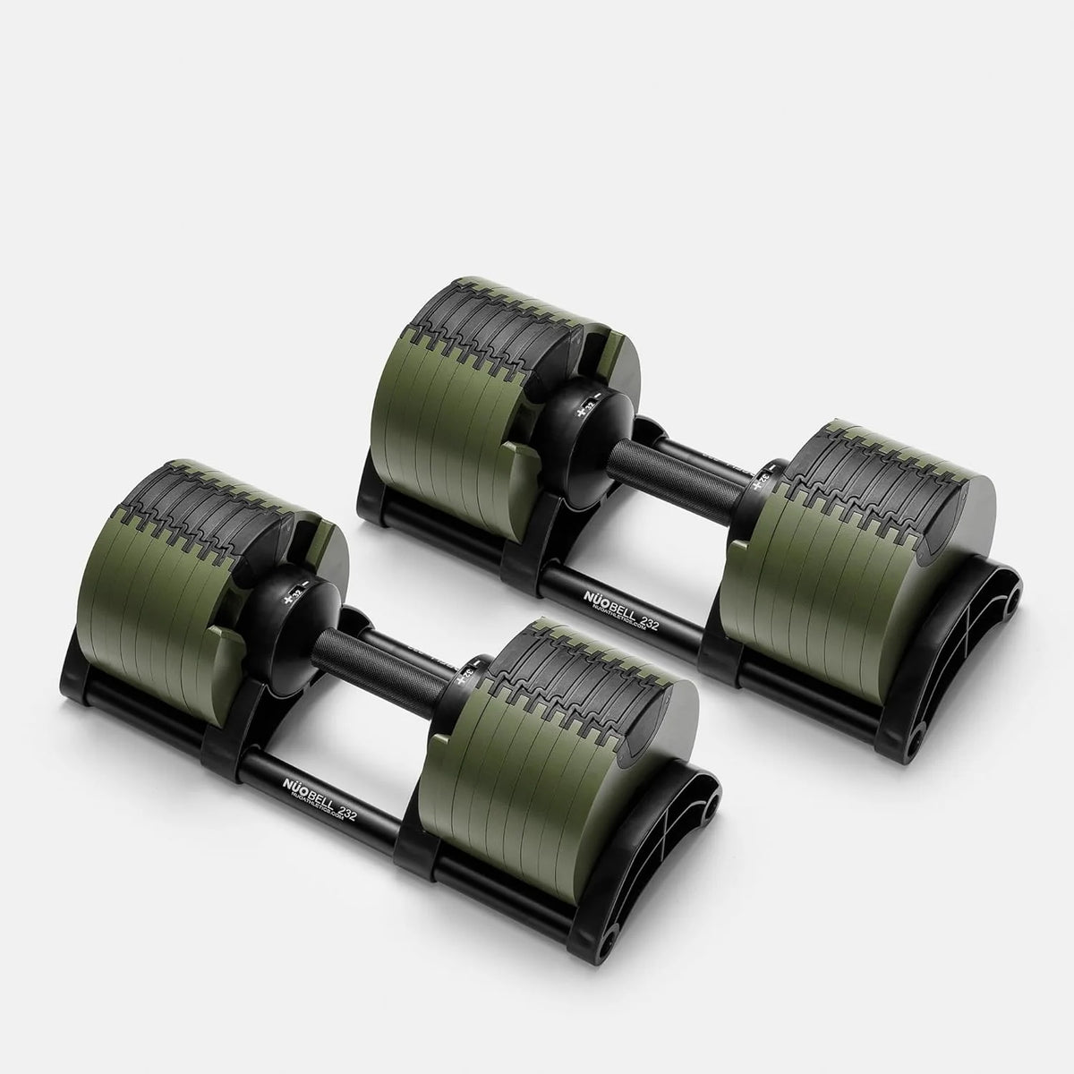 NÜOBELL 232 Regulowany zestaw hantli | 2-32 kg z interwałami 2 kg | Szybkie pokrętło | Trening siłowy Premium