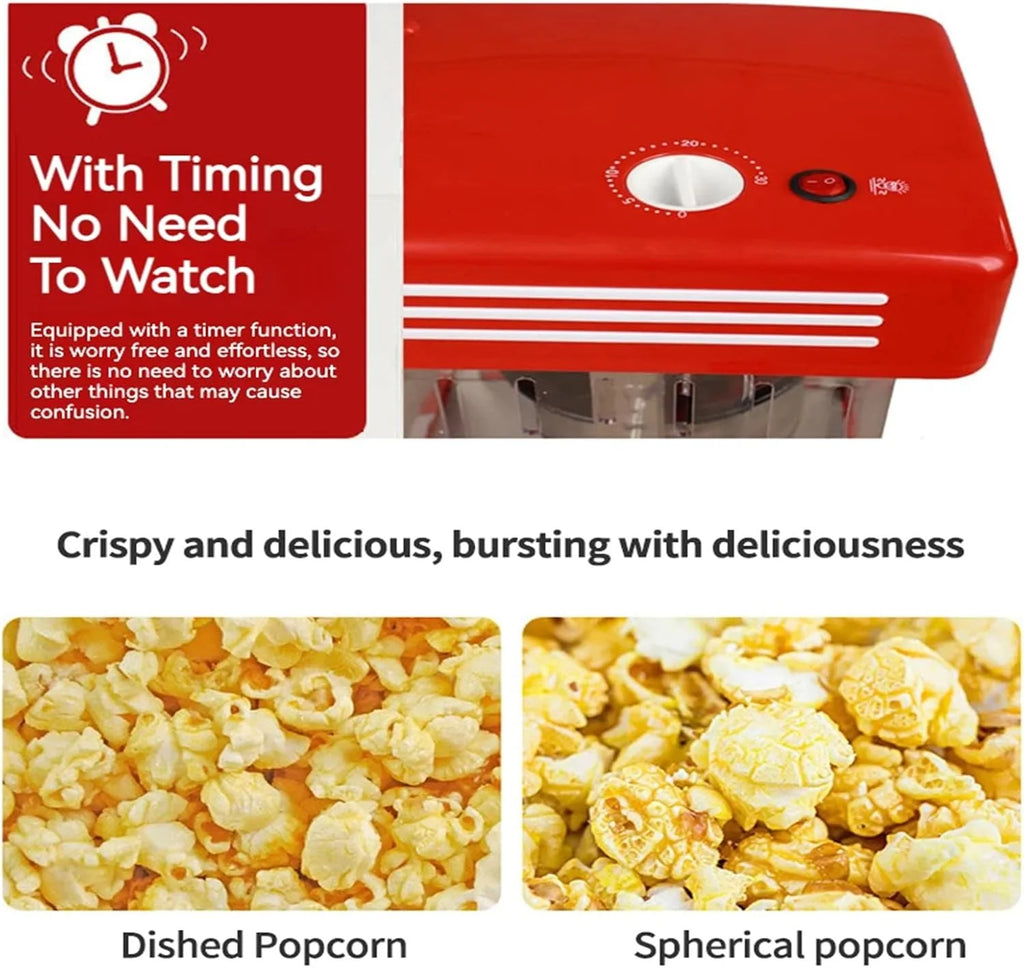 Maszyna do popcornu, komercyjna w pełni automatyczna maszyna do popcornu, elektryczna maszynka do popcornu o dużej pojemności, domowa maszyna do popcornu na gorące powietrze,B
