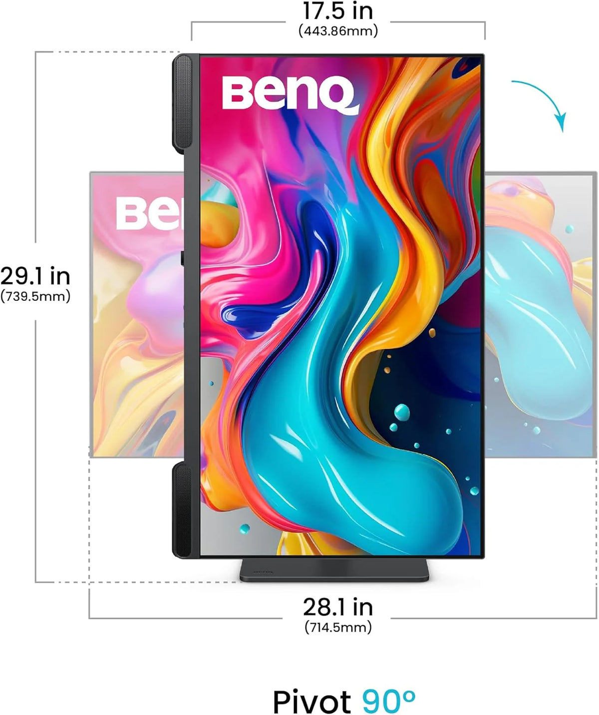 BenQ PV3200U 32 monitor 4K UHD do edycji wideo, 95% DCI-P3, 100% Rec.709/sRGB, audio 2.1, USB-C 65W, kompatybilny z komputerami Mac, kalibracja fabryczna i oprogramowanie, ergonomiczny uchwyt