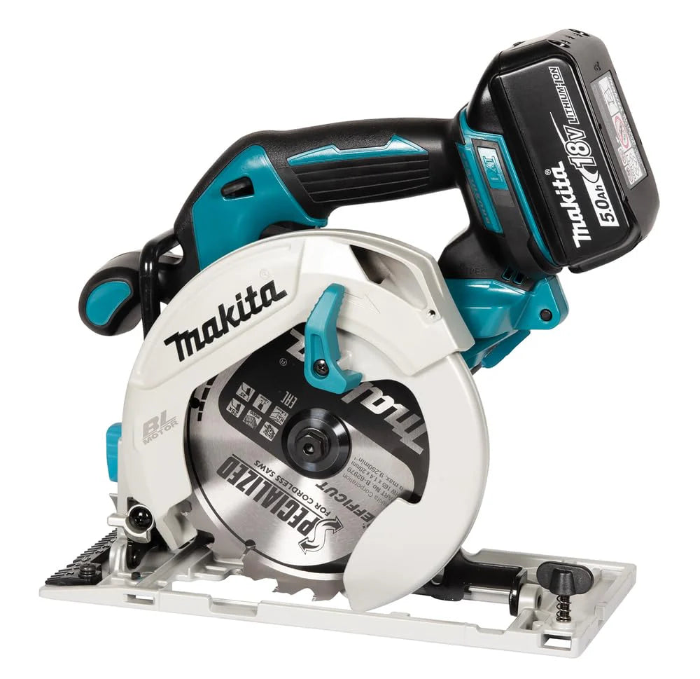 Makita DHS680RMJ ręczna piła tarczowa 57 mm, 18 V, 4,0 Ah, 2 baterie i ładowarka w walizce Makpac