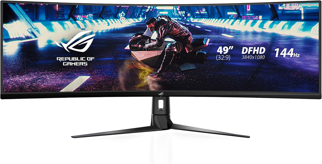 ASUS ROG STRIX zakrzywiony XG49VQ, 125% sRGB, DP, HDMI, USB 3.0, FreeSync 2 HDR, DisplayHDR 400, AuraSync