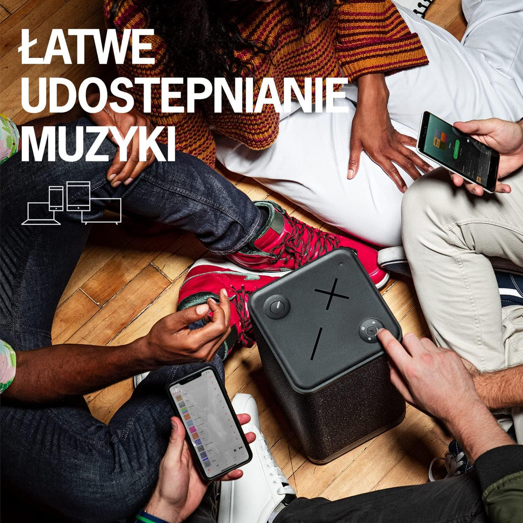 ULTIMATE EARS HYPERBOOM, przenośny bezprzewodowy głośnik Bluetooth, głośny głośnik, głęboki bas, wodoodporny zgodnie z IPX4, zasięg 45 m, czarny