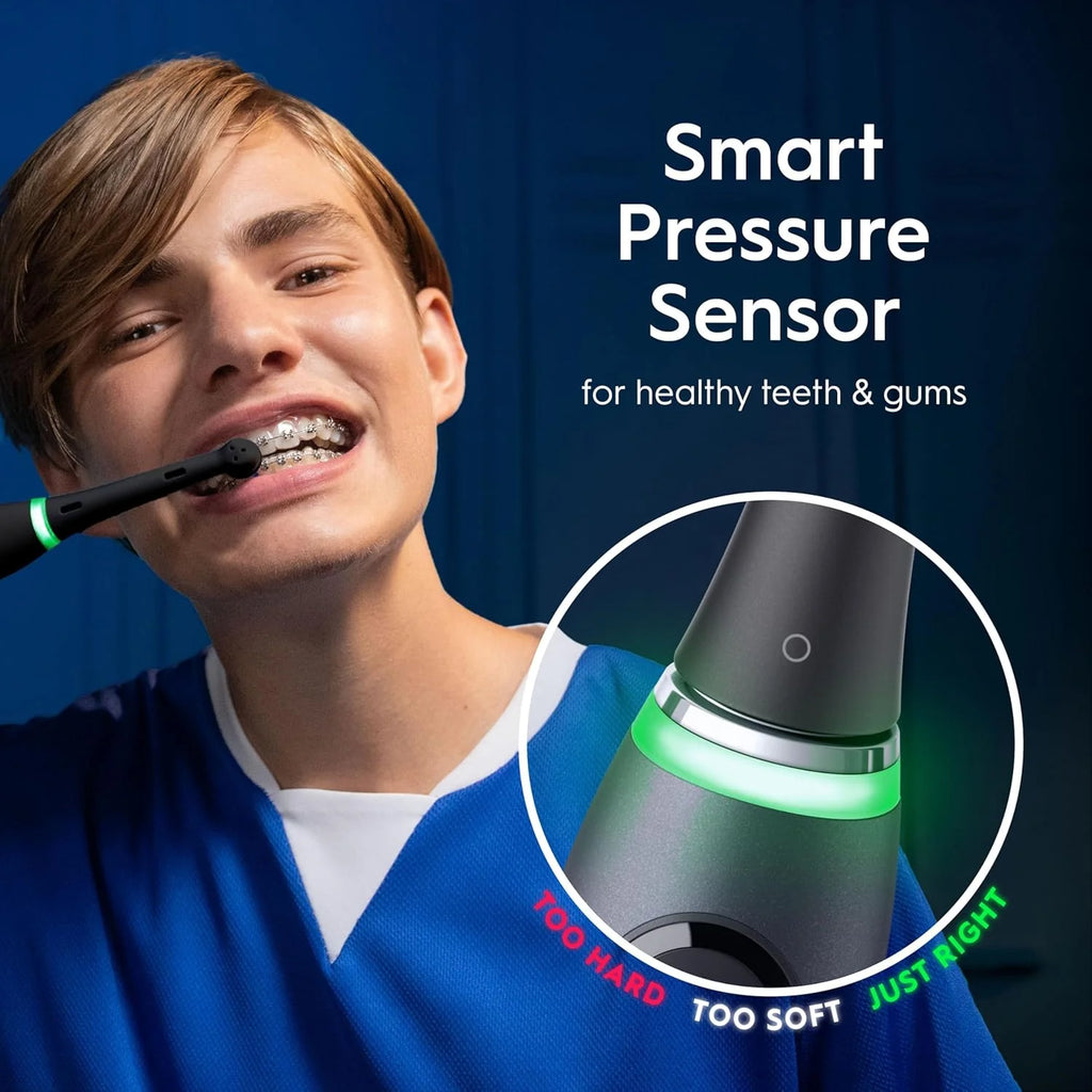 Oral-B iO – 9 – elektryczna szczoteczka do zębów marki Braun, 1 wysokiej jakości czarny uchwyt z rewolucyjną technologią magnetyczną, kolorowy wyświetlacz, 1 głowica szczoteczki do zębów, 1 etui