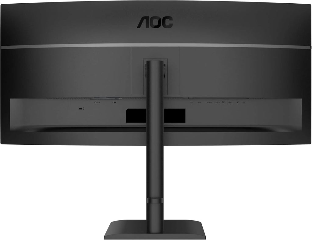 AOC WQHD CU34E4CV 34-calowy monitor, 120 Hz, VA, 4 ms, synchronizacja adaptacyjna, HDR Ready/HDR10, regulacja wysokości, głośniki (3440 x 1440, 2 porty HDMI 2.0, 1 port DP 1.4, koncentrator USB