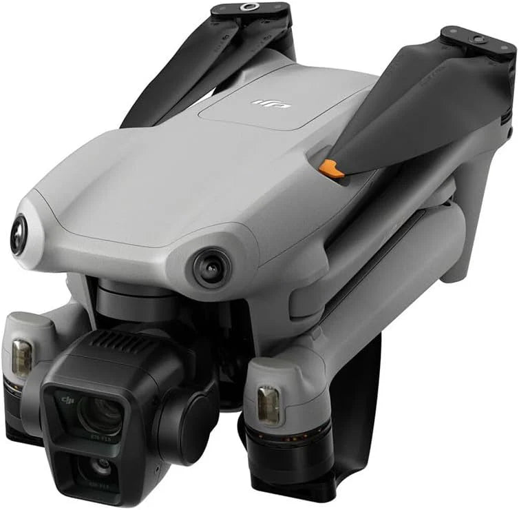 DJI Air 3 (DJI RC-N2), dron ze średnimi, podwójnymi kamerami telewizyjnymi i szerokokątnymi, maks. czas lotu 46-Min, wszechkierunkowe wyczuwanie przeszkód, zdjęcia 48MP, wideo 4K/60 kl./s HDR, C1