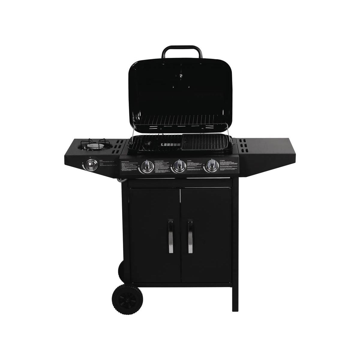 Grill gazowy „Festa 4” – 4 palniki (1 strona) – 10,5 kW – czarny