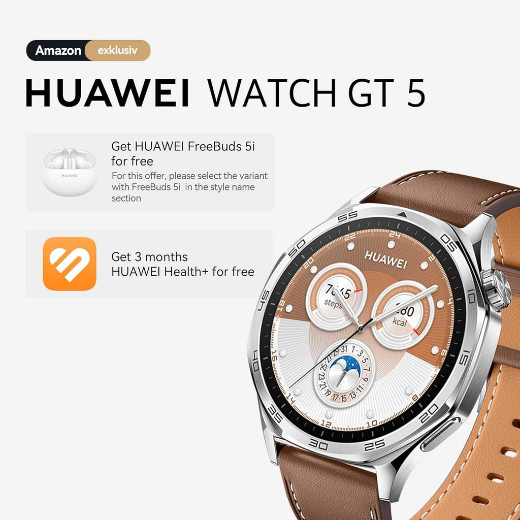 HUAWEI WATCH GT 5 Pro 42 mm Smartwatch, ostre krawędzie, profesjonalny zegarek sportowy, śledzenie stanu zdrowia, monitor EKG, czas pracy baterii do 7 dni, GPS, połączenie Bluetooth, iOS i Android,