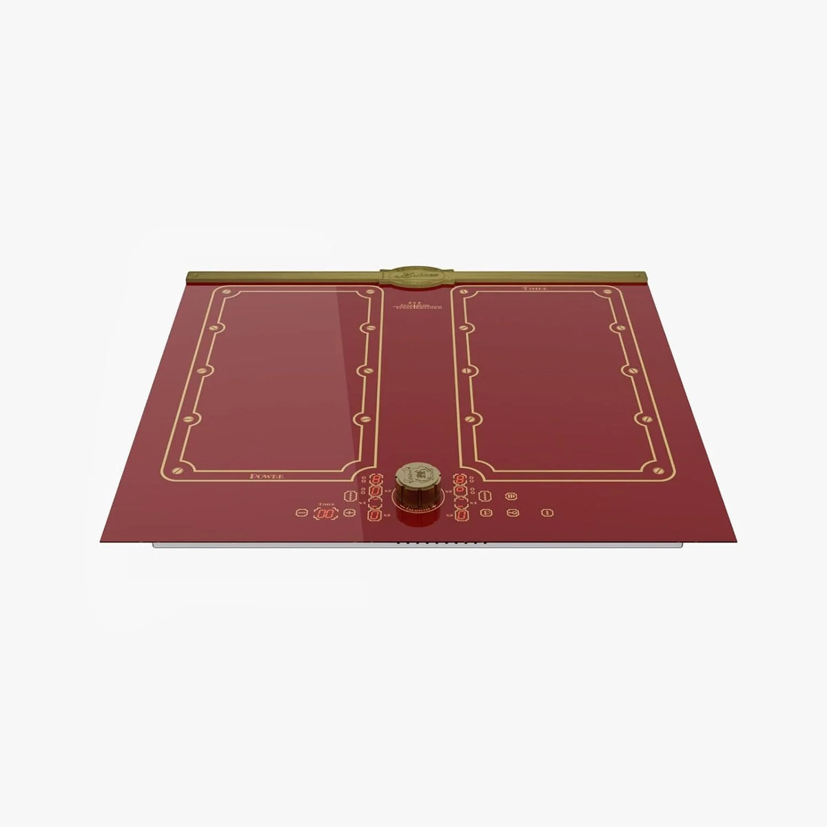 Kaiser KCT 6192 FI RotEm płyta indukcyjna 60 cm • 8 elementów grzewczych: 4 × 2 indukcyjne strefy grzewcze • FREE ZONE z 2 strefami indukcyjnymi Flex • Bordeaux szkło ceramiczne z antycznym złotym