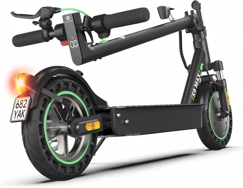 Skuter elektryczny z dopuszczeniem do ruchu drogowego, z akumulatorem 10 Ah, zasięg do 40 km, 10 cali, z funkcją ładowania USB, hulajnoga elektryczna dla dorosłych do 120 kg i amortyzacja uderzeń