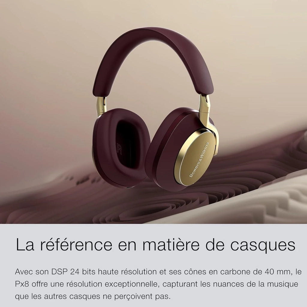 Bowers & Wilkins FP42978 PX8 bezprzewodowe słuchawki nauszne z Bluetooth i redukcją szumów, beżowe