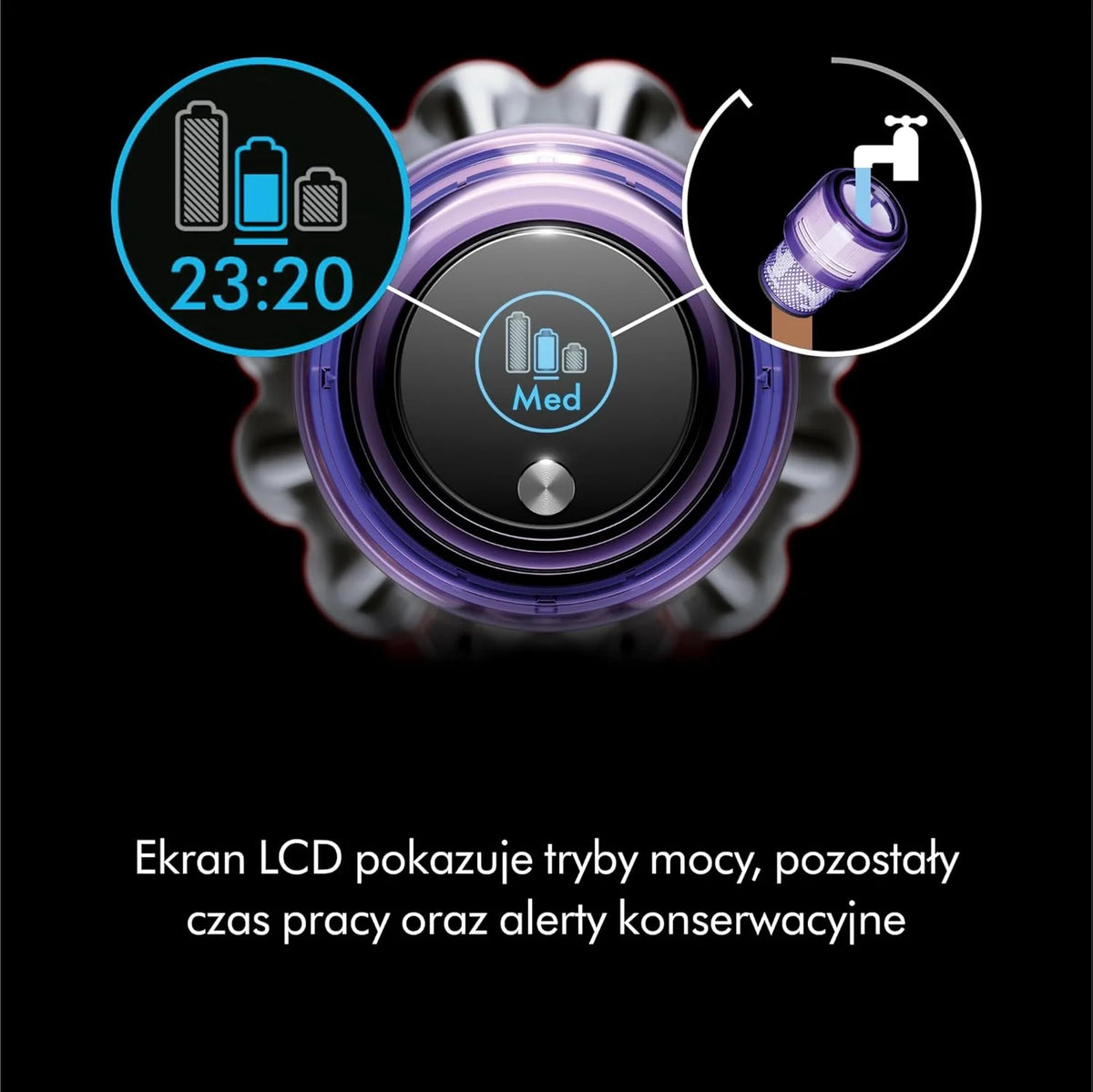 Bezprzewodowy odkurzacz pionowy Dyson V11™ Advanced (Nikiel/Fiolet)
