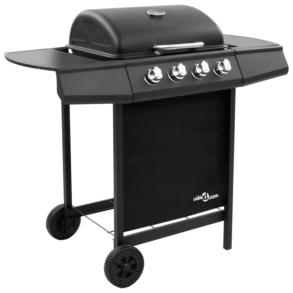 Grill gazowy z 4 palnikami, czarny V0202