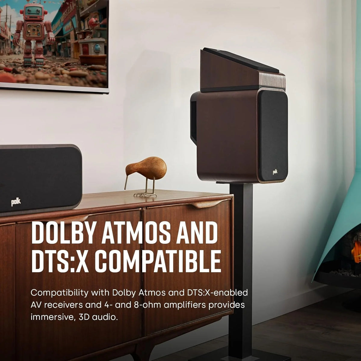 POLK AUDIO Signature Elite ES20 głośniki do regału na książki, głośników stereo, głośników Hi-Fi, certyfikat Hi-Res, kompatybilne z Dolby Atmos i DTS: X (para 2 szt.) - czarne