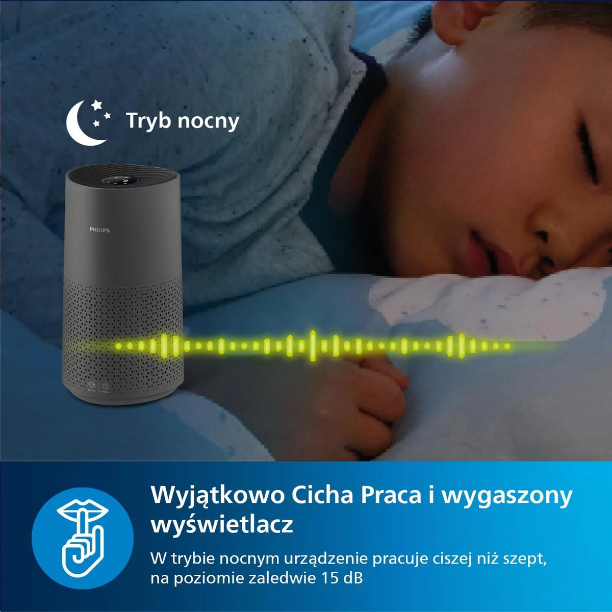 Philips Oczyszczacz Powietrza serii 1000i, Usuwa Zarazki, Kurz i Alergeny w Pomieszczeniach o Powierzchni do 78 m², Tryb nocny, Filtr NanoProtect HEPA, Szaroczarny (AC1715/11)