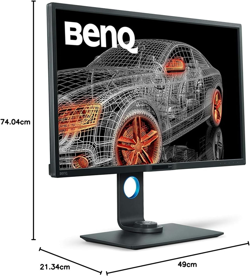 BenQ PV3200U 32 monitor 4K UHD do edycji wideo, 95% DCI-P3, 100% Rec.709/sRGB, audio 2.1, USB-C 65W, kompatybilny z komputerami Mac, kalibracja fabryczna i oprogramowanie, ergonomiczny uchwyt