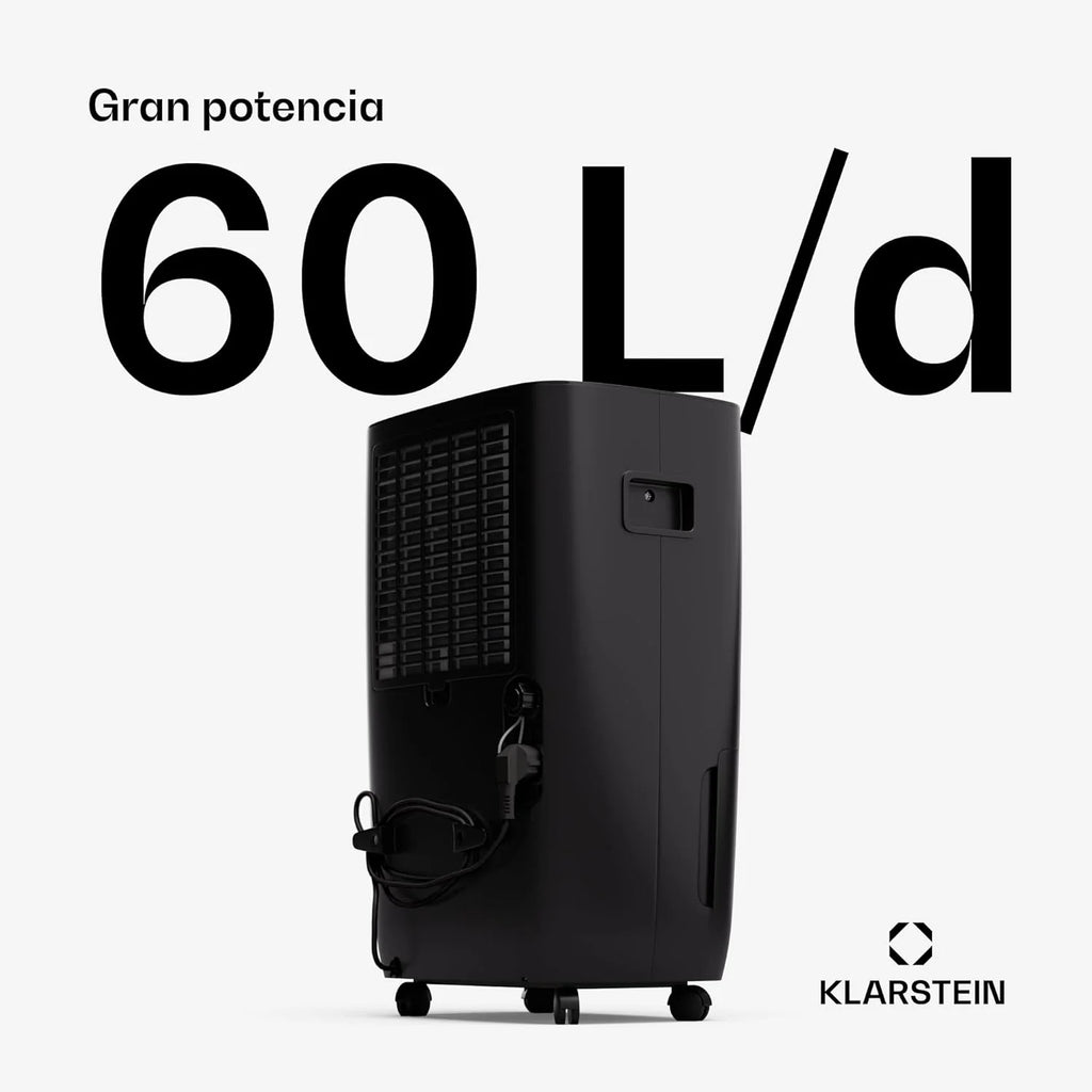 Klarstein Elektryczny osuszacz powietrza do 65 m2, inteligentny osuszacz powietrza do mieszkania, łazienki i piwnicy, cichy, elektryczny osuszacz powietrza z aplikacją WLAN IoT, suszarka budowlana o