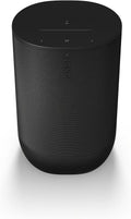 Sonos Move 2 | Bezprzewodowy głośnik przenośny z Wi-Fi, Bluetooth, Amazon Alexą, 24 godzinami pracy na akumulatorze, indukcyjną podstawą ładującą - Biały