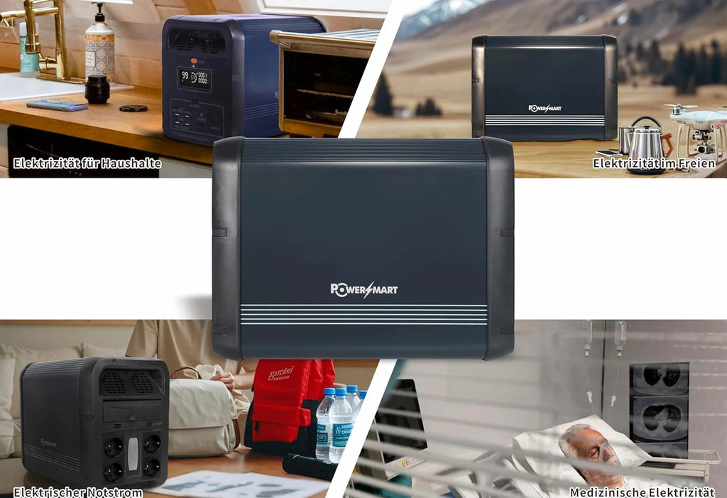 PowerSmart LiFePO4 przenośna stacja zasilająca 2160 Wh, 2200 W (4400 W Peak), generator solarny na kemping i do podróży kempingowych
