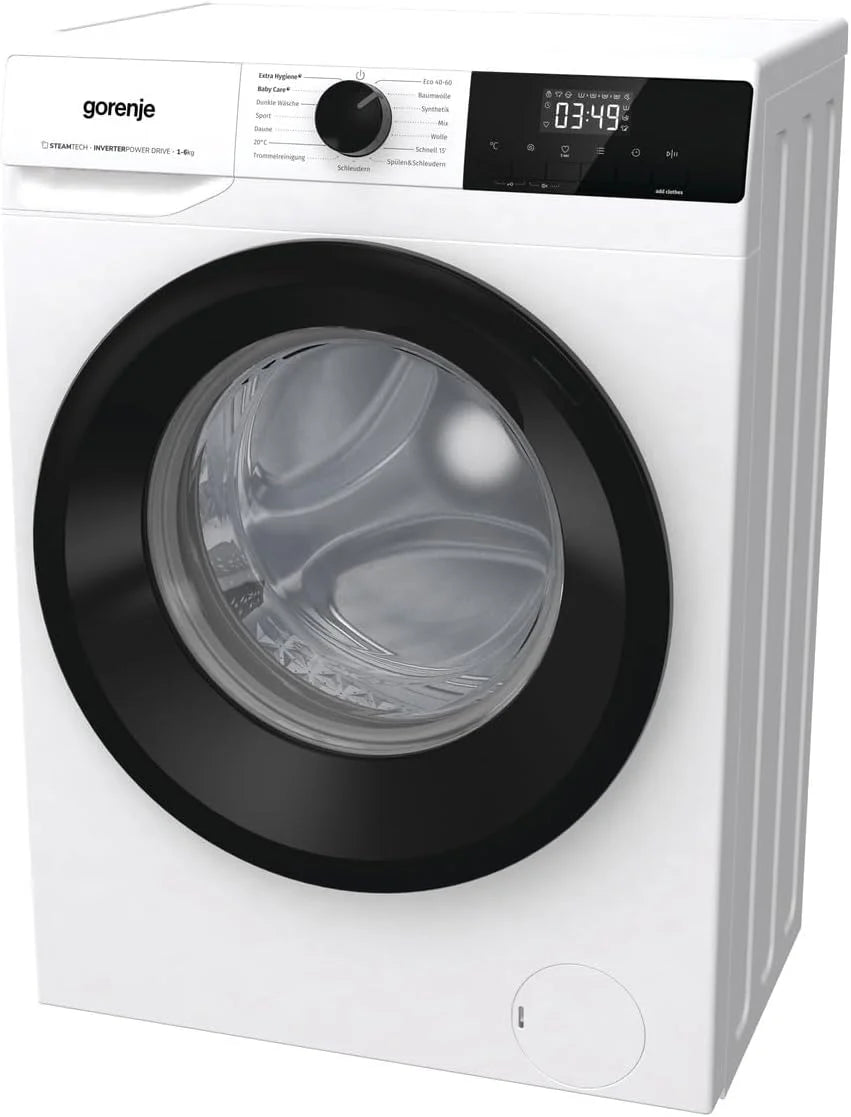 Gorenje WNHPI64SAPS/DE pralka z funkcją pary / 6 kg / 1400 obr./min / 15 programów/AquaStop/Inverter PowerDrive silnik/bęben ze stali nierdzewnej/zabezpieczenie przed dziećmi/EEK A/biała