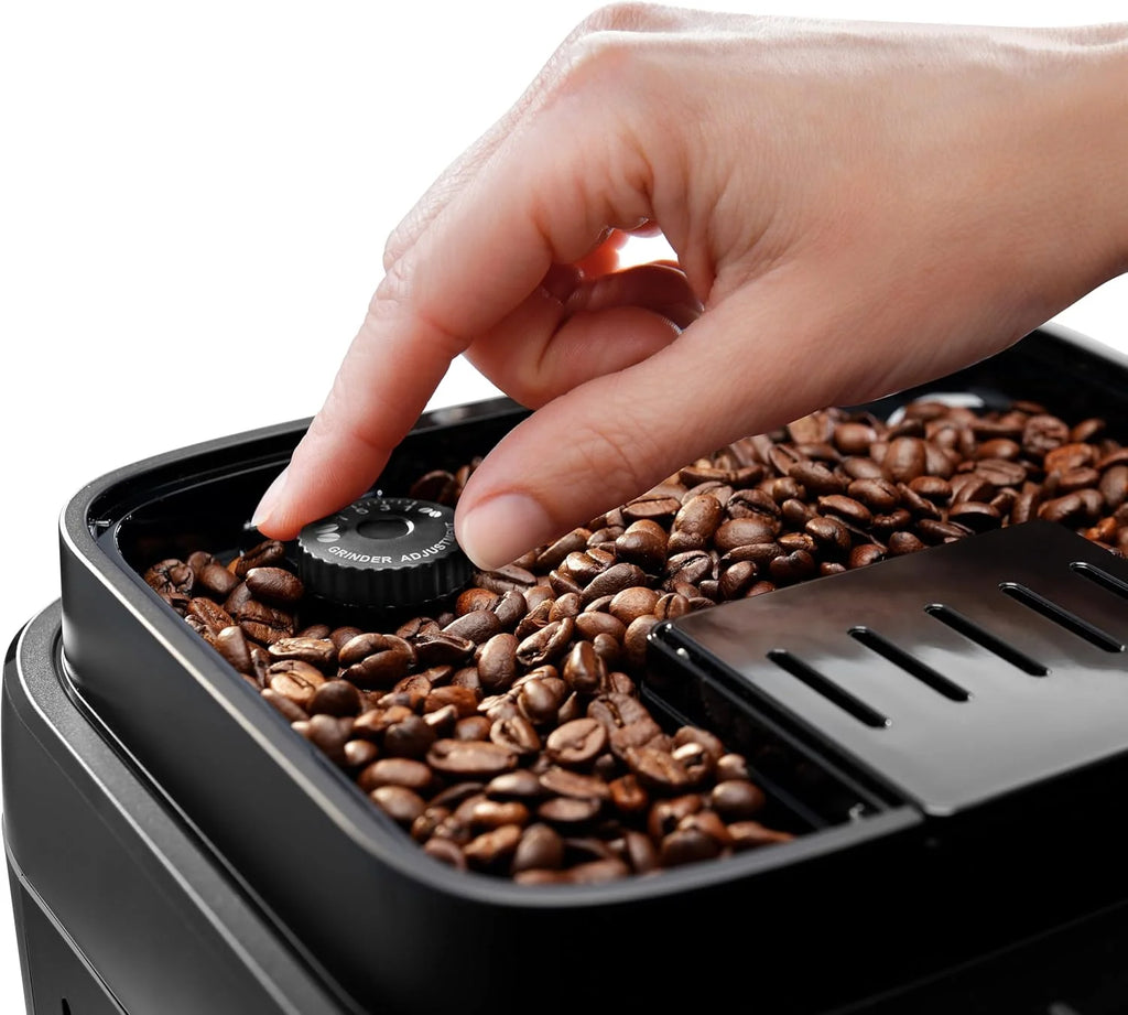 De'Longhi Magnifica Evo ECAM292.81.SB, w pełni automatyczny ekspres do kawy z systemem mlecznym, 7 przycisków bezpośredniego wyboru do cappuccino, espresso i innych specjałów kawowych, panel
