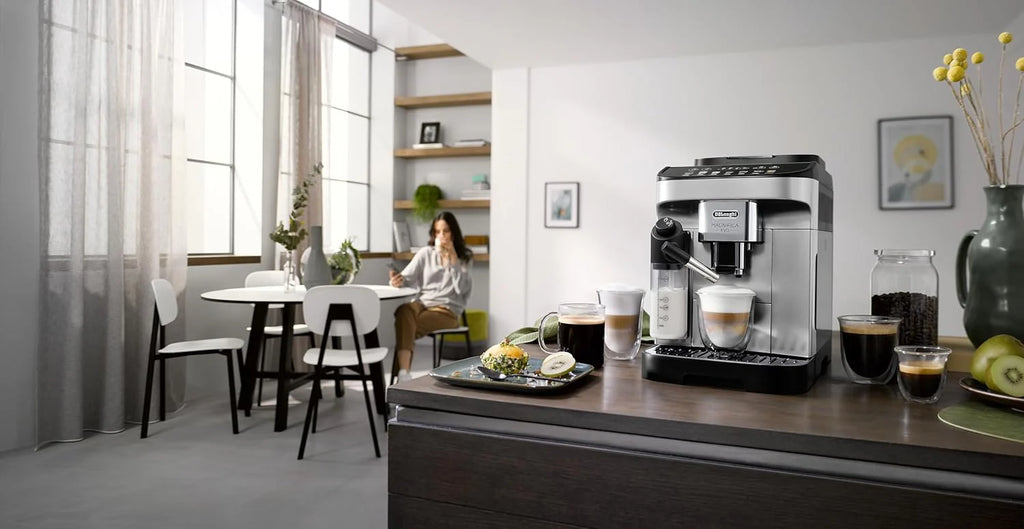 De'Longhi Magnifica Evo ECAM292.81.SB, w pełni automatyczny ekspres do kawy z systemem mlecznym, 7 przycisków bezpośredniego wyboru do cappuccino, espresso i innych specjałów kawowych, panel