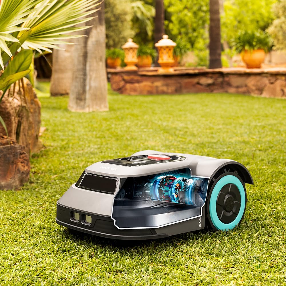 Cecotec Conga Grasshopper 500 Map Connected robot kosiarka akumulatorowa, do 500 m², bezszczotkowy silnik cyfrowy, aplikacja, uporządkowane cięcie, maksymalne nachylenie 45%, regulator ostrzy tnących