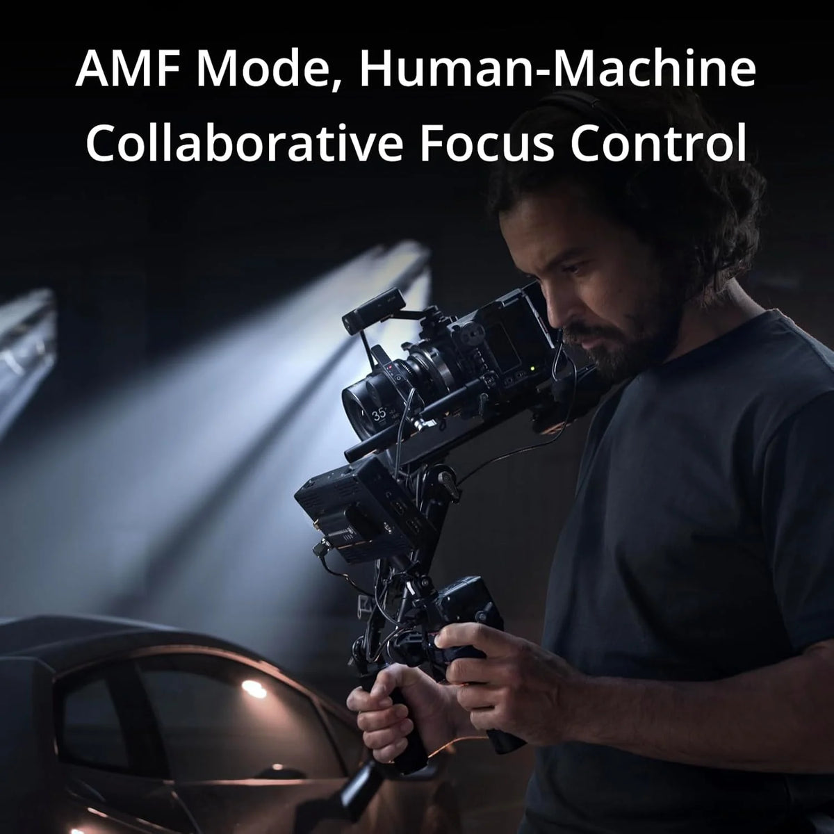 DJI Focus Pro All-In-One Combo, AMF system sterowania obiektywem, 20 m ostrości motywu, 76 800 punktów pomiarowych LiDAR, rozpoznawanie AI, sterowanie obiektywem FIZ, dodatkowo z jednostką ręczną