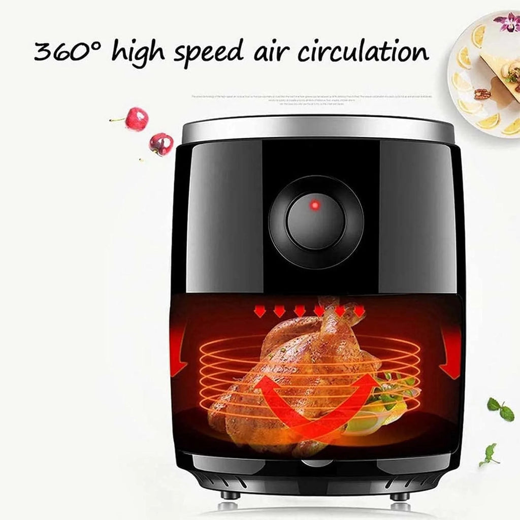 XINGYU Frytkownica na gorące powietrze, 1200 W, elektryczna frytkownica na gorące powietrze, z regulacją temperatury, 30-minutowy timer, Fast Oven Oilless Cooker, nieprzywierająca