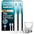 Szczoteczka elektryczna Philips Sonicare DiamondClean 9000, podwójne opakowanie, szczoteczka soniczna z aplikacją, czujnik nacisku, szklanka do ładowania, kolor biały, model HX9914/62