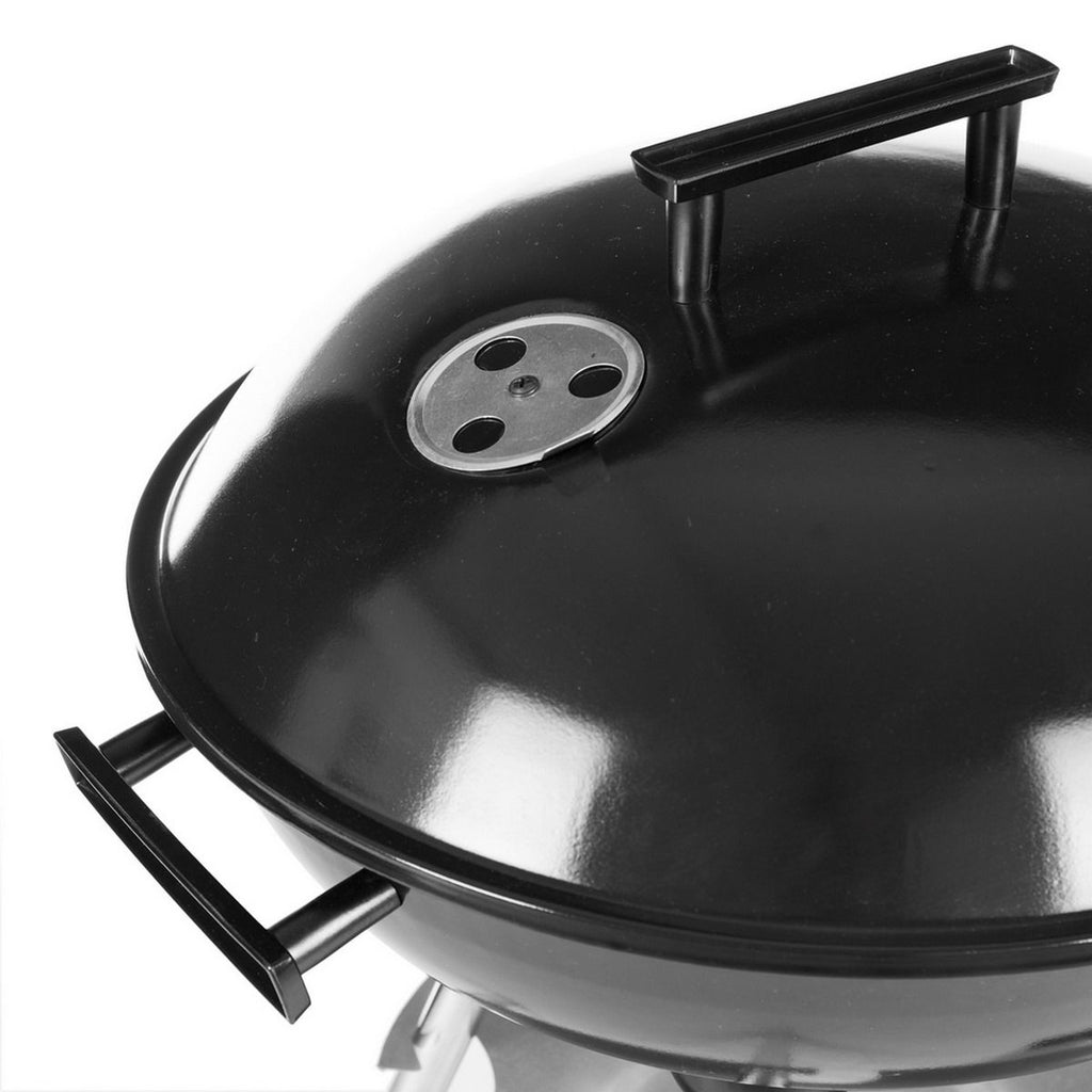 Grill węglowy Lolahome ze stalowym rusztem, 74x45x41 cm, czarny