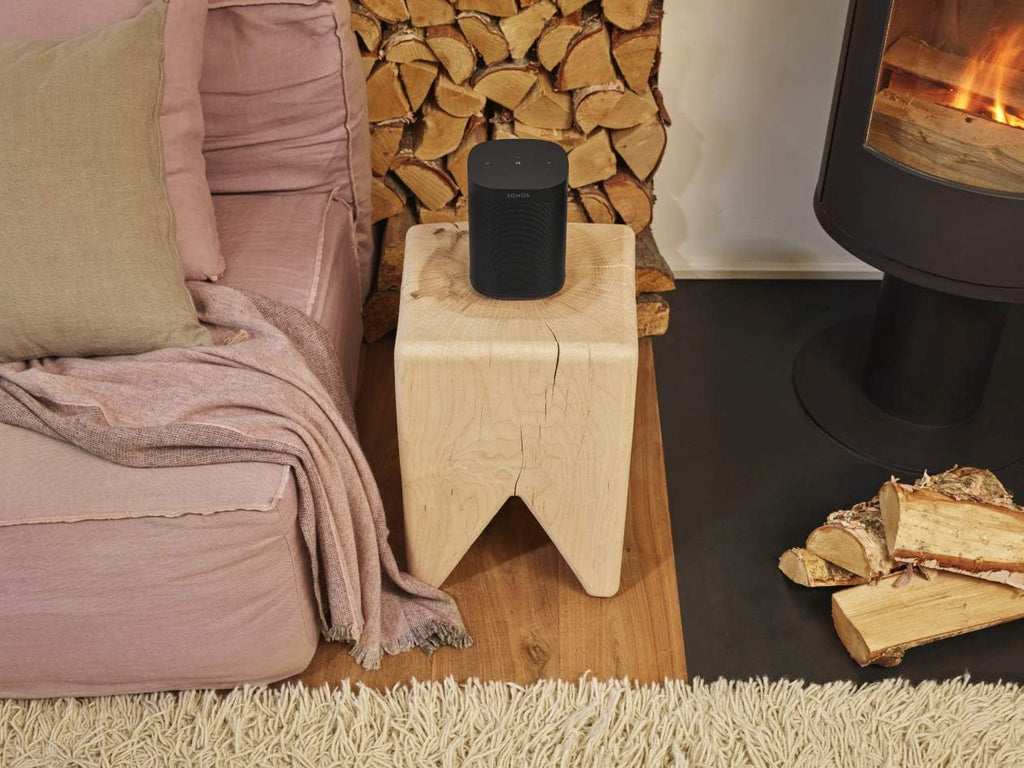 Sonos One SL Smart Speaker inteligentny głośnik domowy, mocny dźwięk, transmisja strumieniowa Wi-Fi, funkcja multiroom, sterowanie z poziomu aplikacji i AirPlay2, zestaw 2 szt., kolor czarny