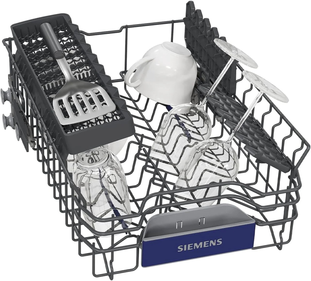 Siemens SR53HS74KE, iQ300, inteligentna, częściowo zintegrowana zmywarka, 45 cm, program Eco 50°C, varioSpeed Plus, kosz górny z regulacją wysokości, rackmatik, zabezpieczenie przed dziećmi