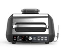 Ninja Foodi MAX PRO Grill, płaska płyta i frytkownica beztluszczowa z cyfrową sondą kuchenną i termometrem, 3,8 l, 7 funkcji gotowania w 1, części można myć w zmywarce, srebrno/czarny, AG651EU