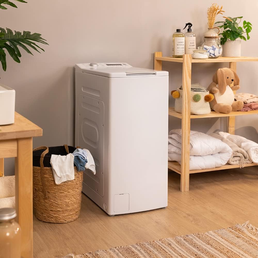 Cecotec Pralka ładowana powyżej 8 kg Bolero Dresscode Top Max 80 Inverter A. 1900 W, 1300 obr./min, 16 programów, silnik inwerterowy Plus, funkcja pary, klasa A