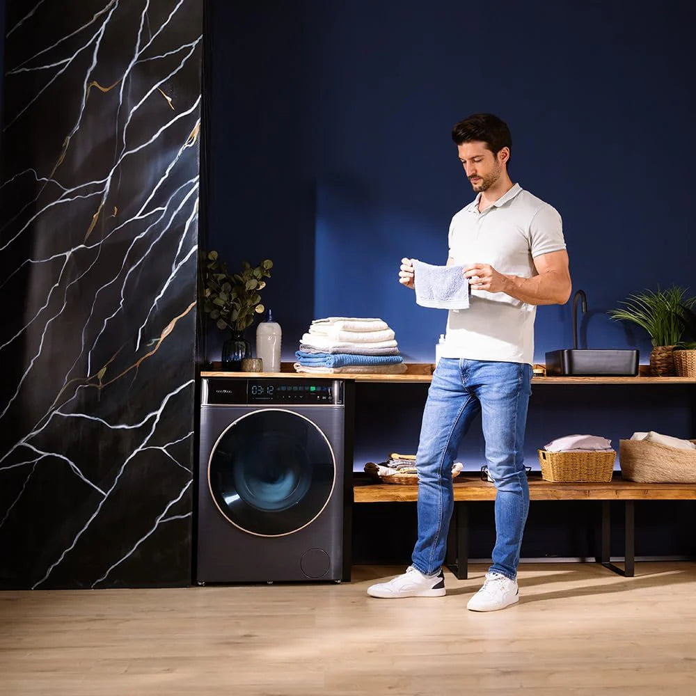 Cecotec Pralka 9 kg ładunek przedni Autodosis Bolero DressCode 9900 Autodose Inverter FullColor Ice Blue A. Wykończenie niebieskie 1400 obr./min, ekran 10.3, falownik, SteamMax, klasa A