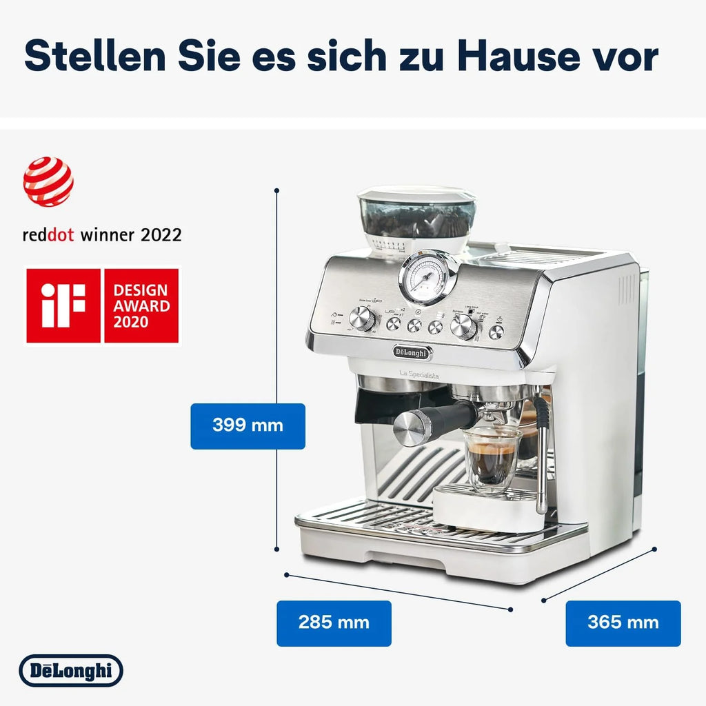 De'Longhi La Specialista Arte Ekspres do Kawy, Biały/Srebrny, 1550W 240V