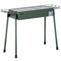 Grill węglowy ze stali nierdzewnej, metalowy, 94x39x70 cm - outsunny.green