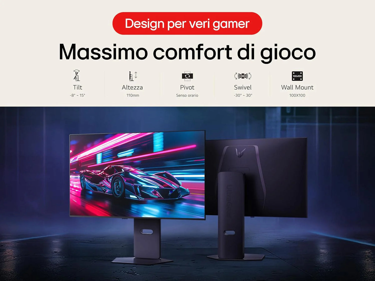 LG Ultragear 32GX850A-B.AEU 32 Gaming PC Display - Panel OLED o rozdzielczości UHD (3840 x 2160), 0,03ms 165Hz, DisplayHDR400 True Black, DCI-P3 98.5% (CIE1976), FreeSync Premium Pro, kompatybilny
