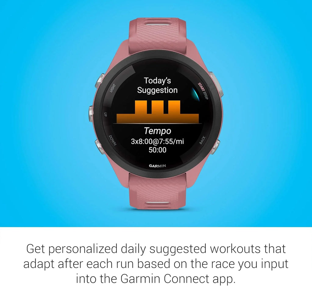Garmin Forerunner 265 Smartwatch Do Biegania GPS 46mm, AMOLED, HRV Status, Do 13 Dni na Baterii, Czarny