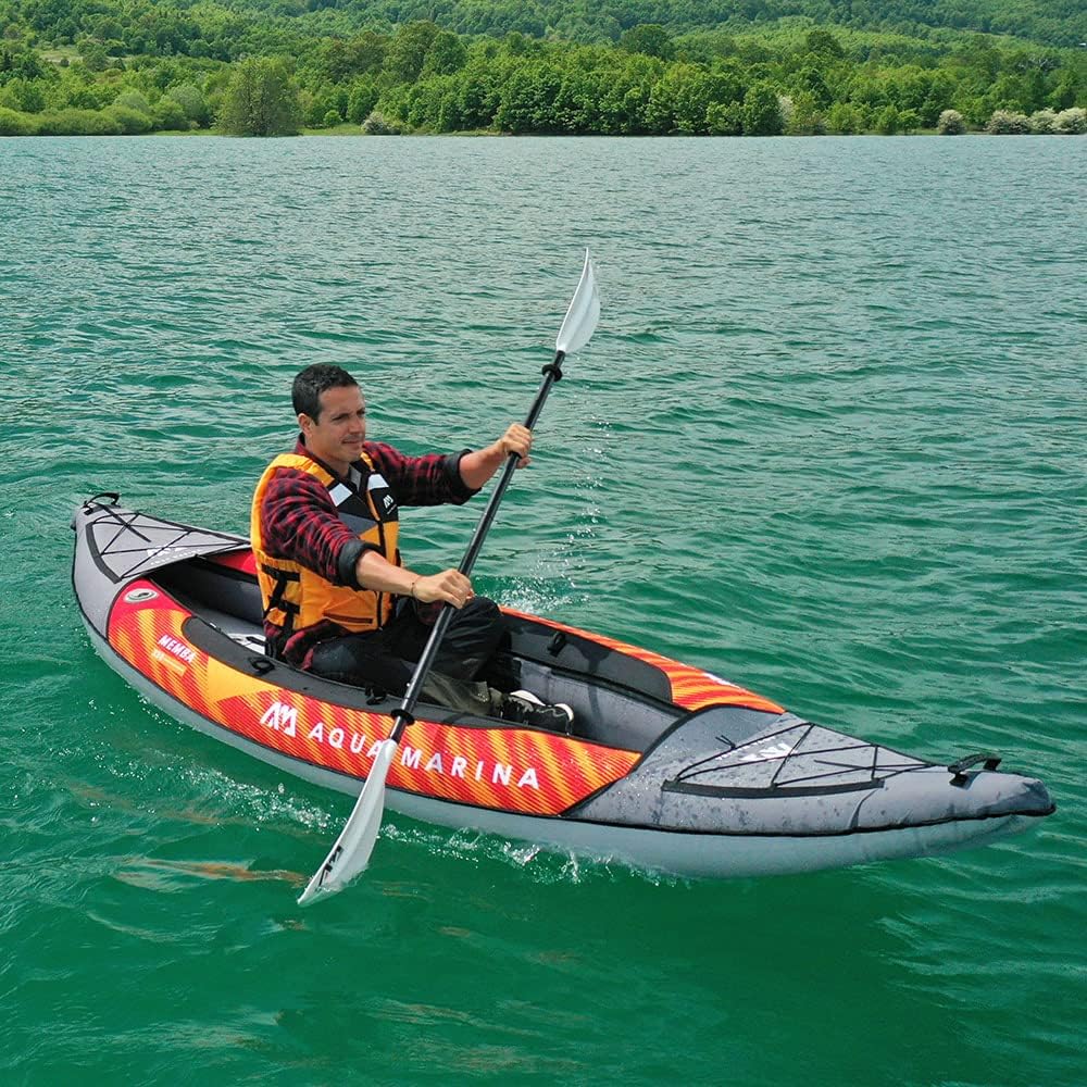 Aqua Marina Memba-330, nadmuchiwany kajak rekreacyjny dla 1 osoby, długość 330 cm, pomarańczowy