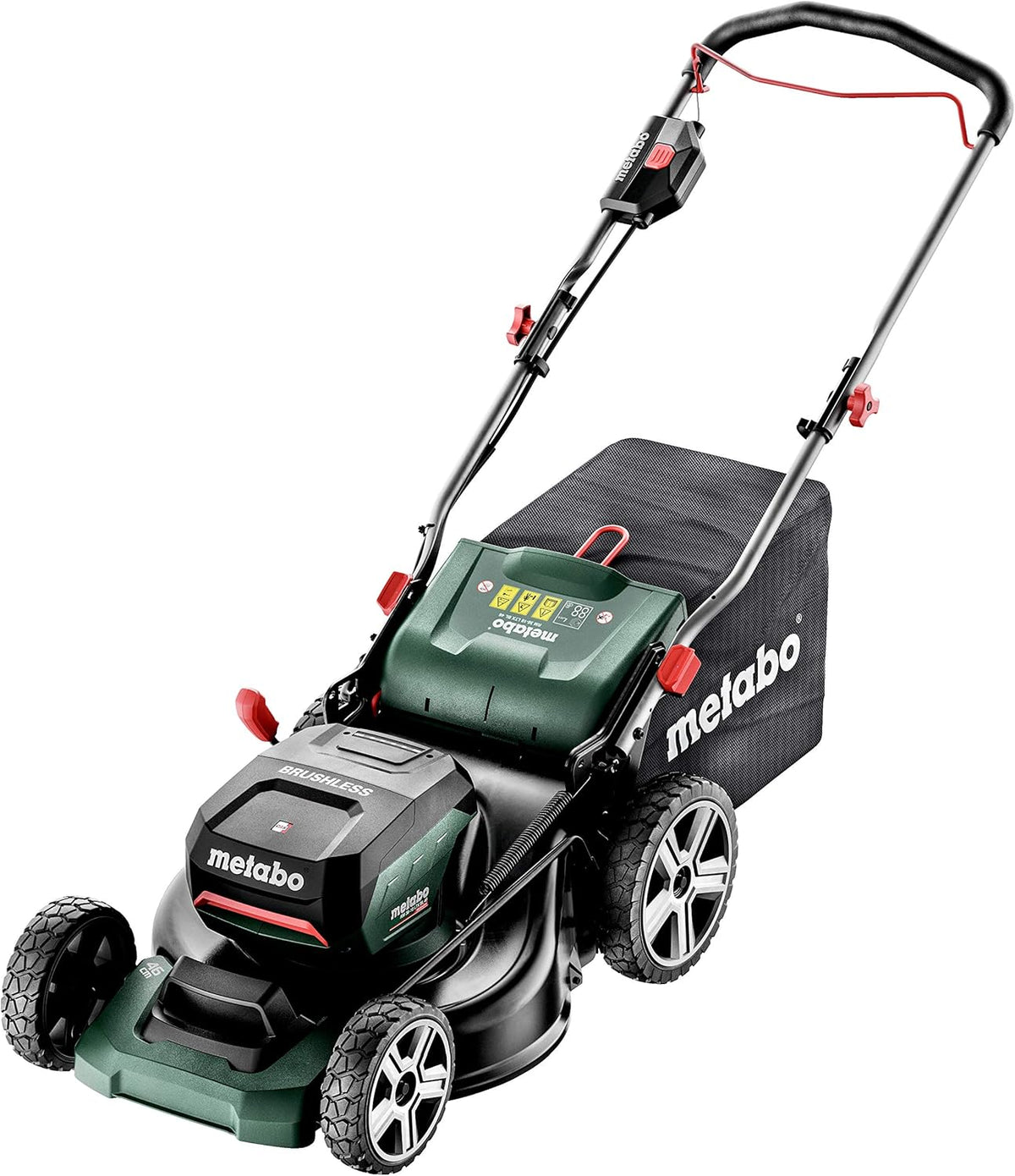 Metabo kosiarka akumulatorowa RM 36-18 LTX BL 46 – 601606850 – 18 V – Kosiarka z funkcją mulczowania – Do ogrodów o powierzchni do 800 m² – Bez akumulatora i ładowarki