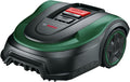 Bosch Home and Garden automatyczna kosiarka trawnikowa Indego S+ 500 (z akum. 18V i funkcją aplikacji, stacja ładująca w zestawie, szer. koszenia 19cm, do trawników o powierzchni do 500m², w kartonie)