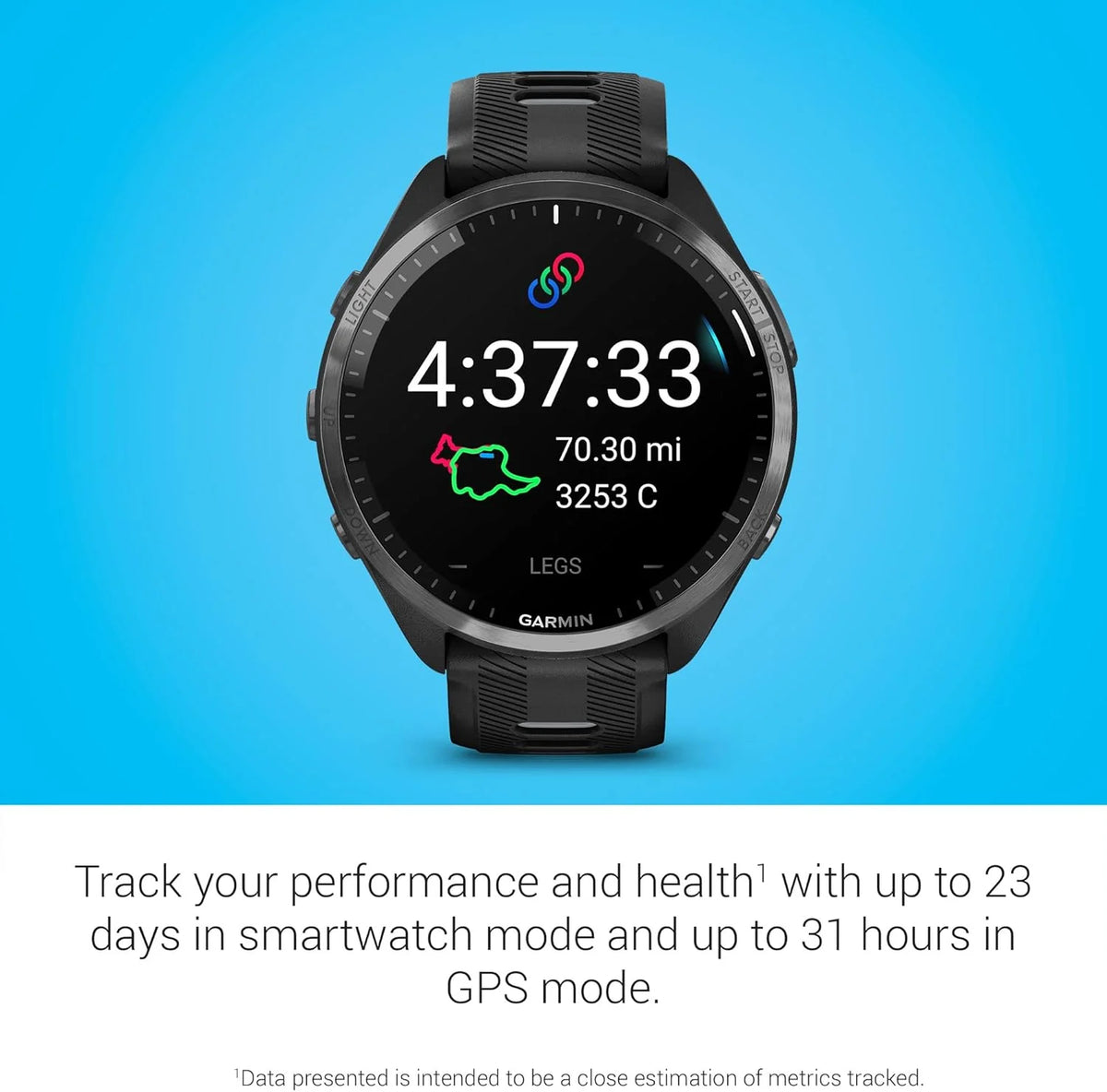 Garmin Forerunner® 965 Inteligentny zegarek do biegania, kolorowy wyświetlacz AMOLED, pomiary treningu i informacje o odzyskiwaniu, czarny i pudrowo-szary, 010-02809-00